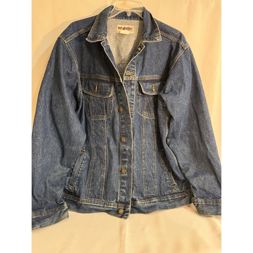 Vintage Men’s Wrangler Denim Jacket XL Trucker Workwear 100% Cotton